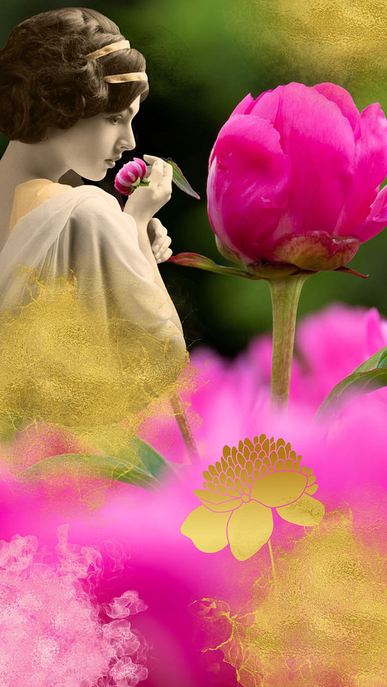 Aphrodite in einem paradiesischen Garten. Gartendesign Barbara Rainer